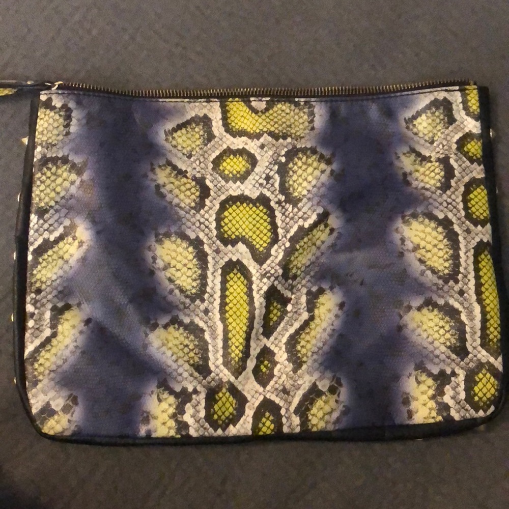 Large H&M snakeskin print clutch